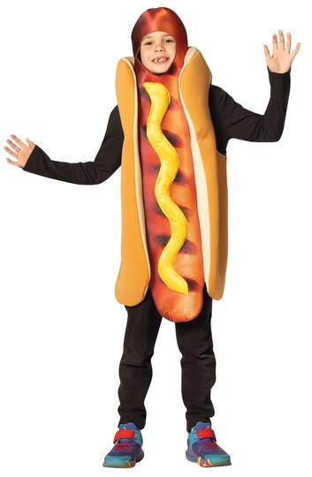 Hot Dog Grilled in Bun Ultimate Halloween Costume, Various Child & Tween Sizes